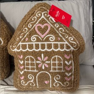 Martha Stewart Gingerbread House Throw Decorative Pillow Holiday